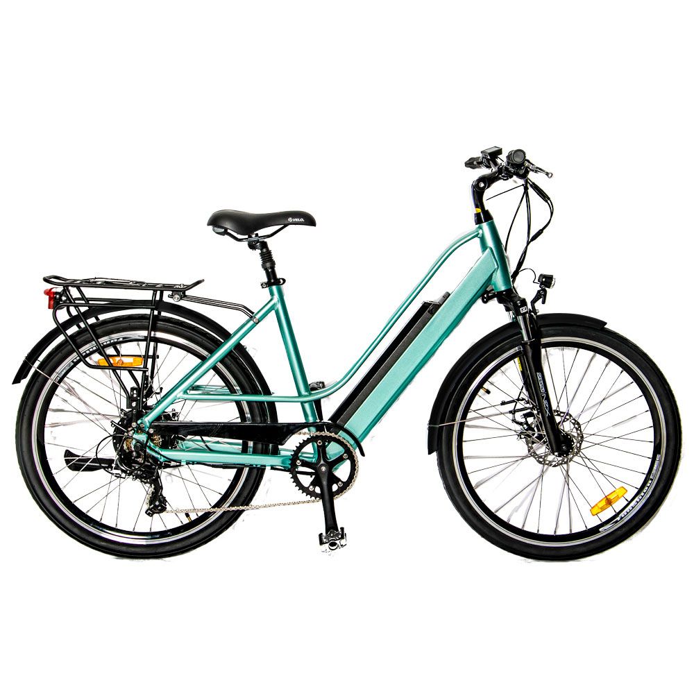 EUNORAU E-TORQUE (GREEN) 36V350W Rated Power Peak 500W Electric Step-Thru Bike (Free Fenders&Rack） - Zestyebikes