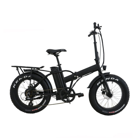 EUNORAU 48V500W12.5Ah 20'' Foldable Fat Tire Step Over Electric Bike (Black) - Zestyebikes