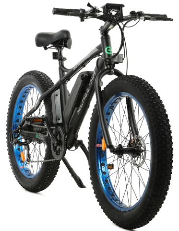 Ecotric Fat Tire Beach Snow Electric Bike - Blue