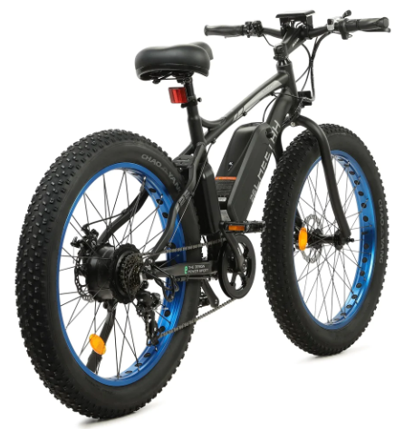 Ecotric Fat Tire Beach Snow Electric Bike - Blue